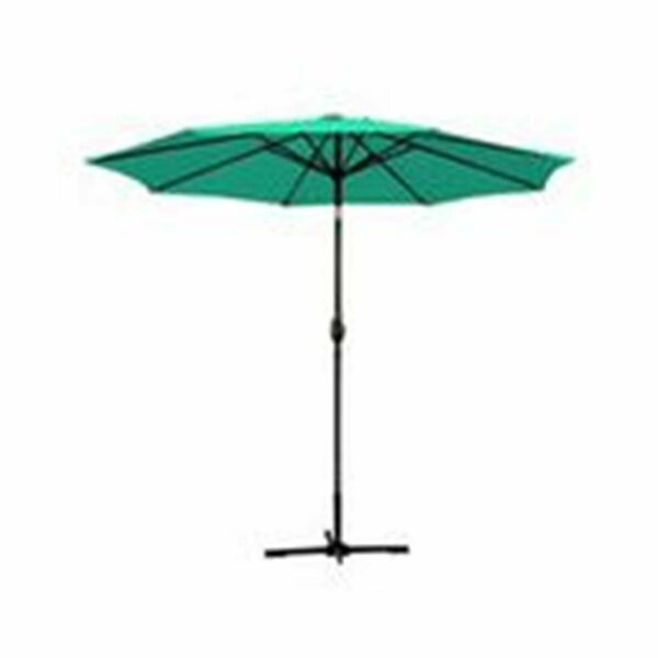 Propation 9 Ft. Aluminum Patio Market Umbrella Tilt with Crank - Green Fabric & Black Pole PR333889